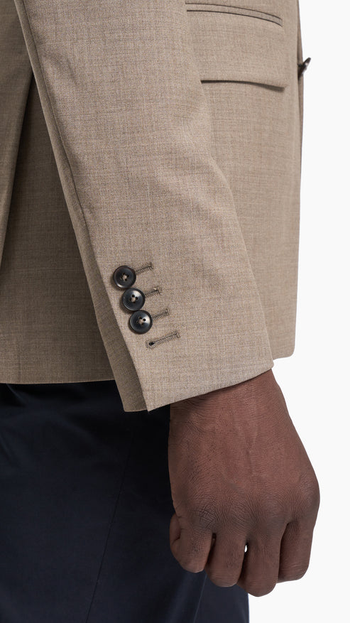 Reda Light Brown Twill Custom Jacket