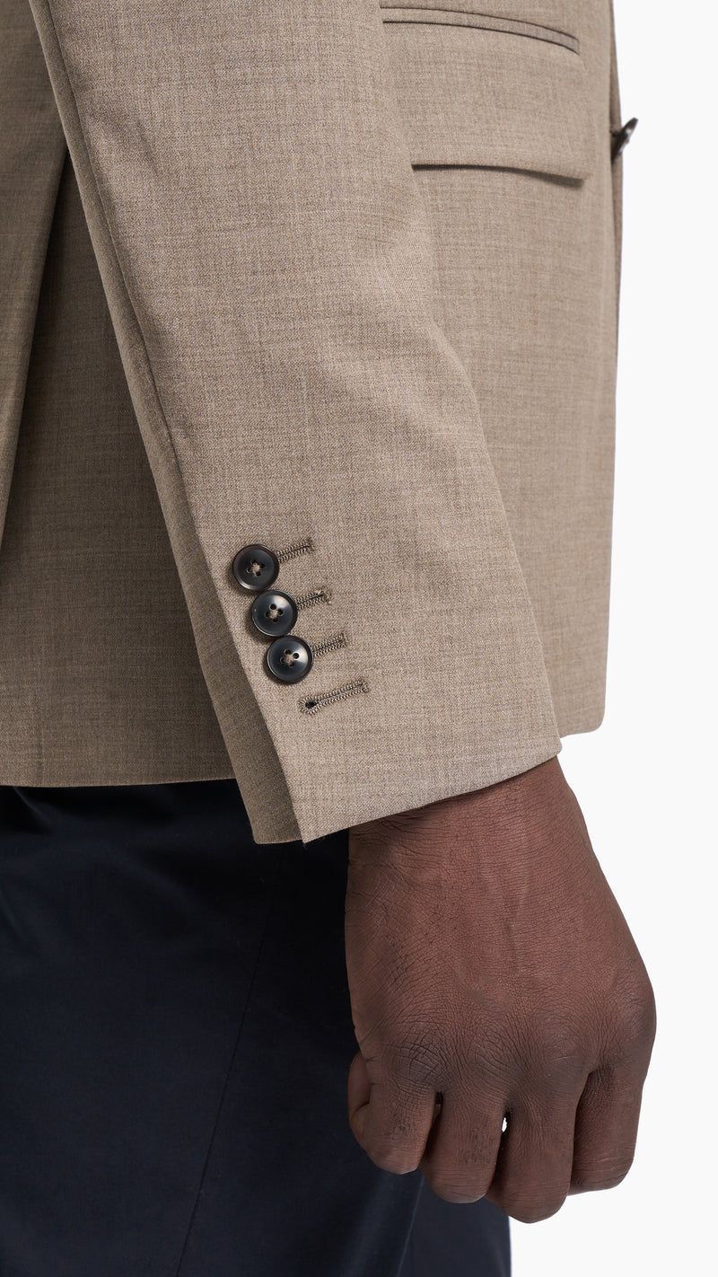Reda Light Brown Twill Custom Jacket
