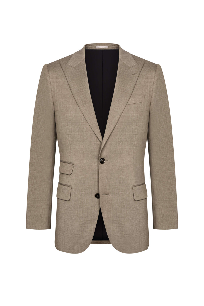 Reda Light Brown Twill Custom Jacket