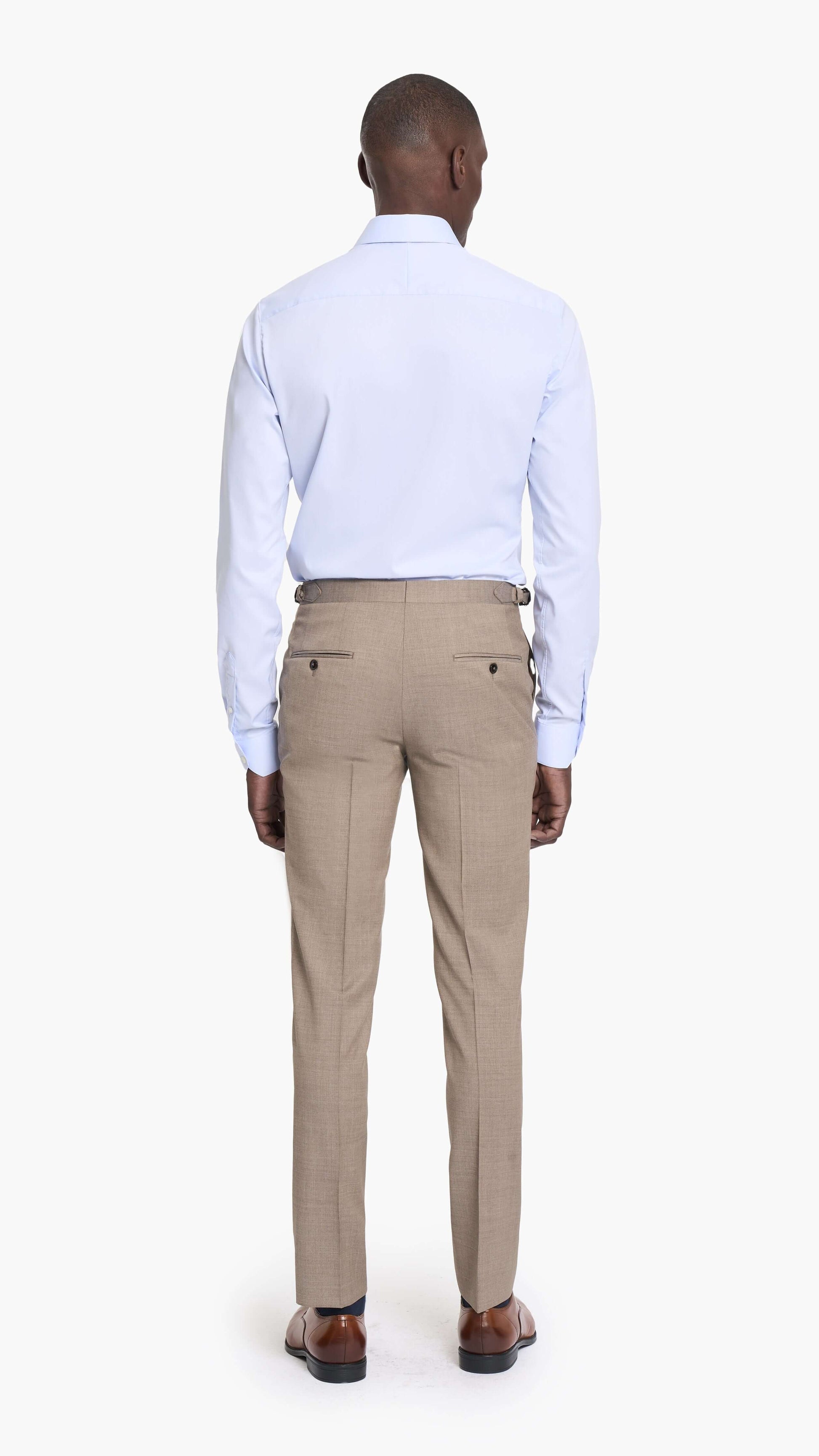 Reda Light Brown Twill Custom Suit