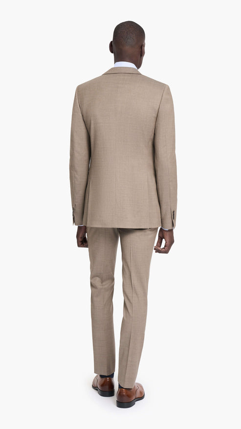 Reda Light Brown Twill Custom Suit