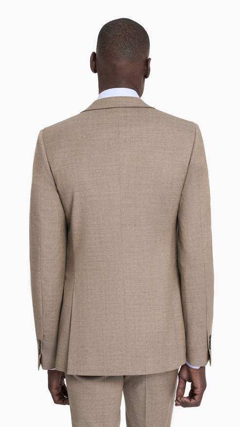 Light Brown Plain Weave Suit