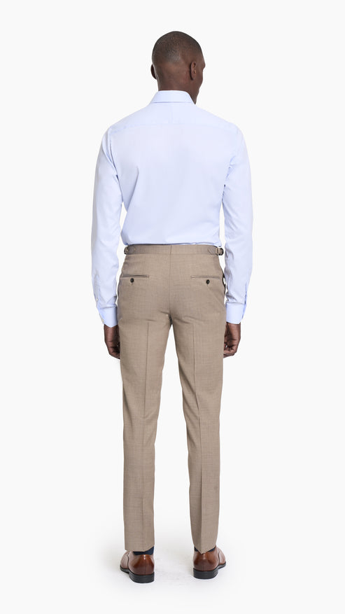 Light Brown Plain Weave Trouser