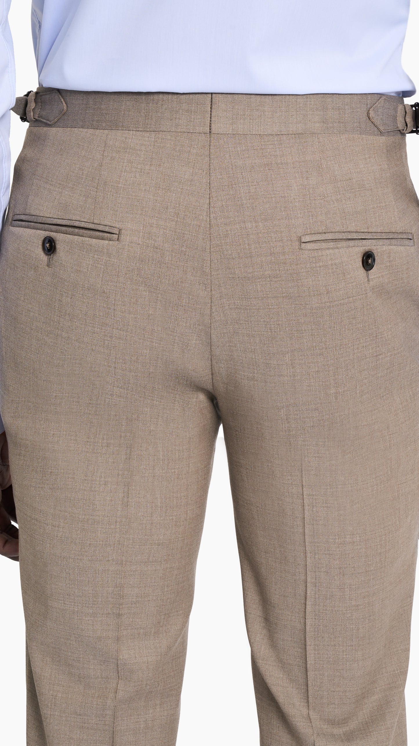 Light Brown Plain Weave Trouser