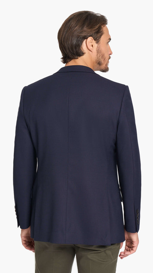 Reda Navy Blue Basket Weave Custom Jacket