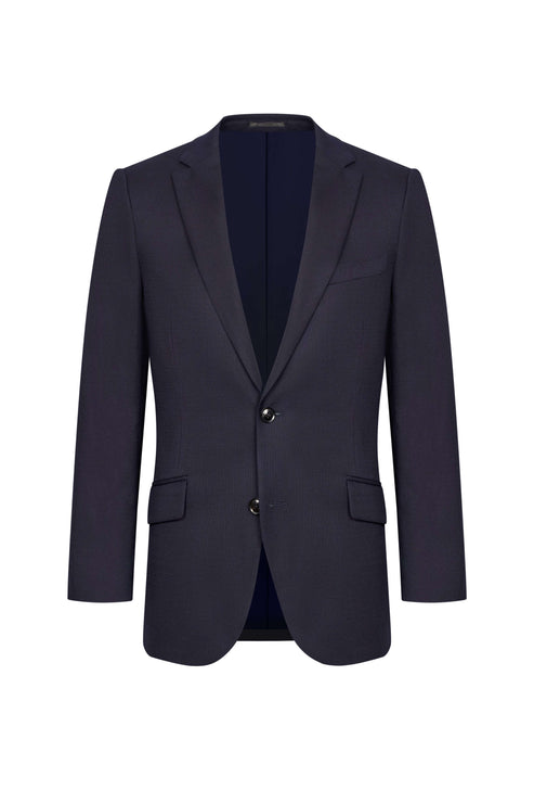 Reda Navy Blue Basket Weave Custom Jacket