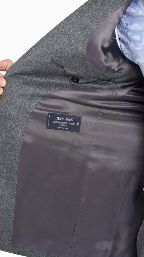 Reda Steel Grey Flannel Custom Suit