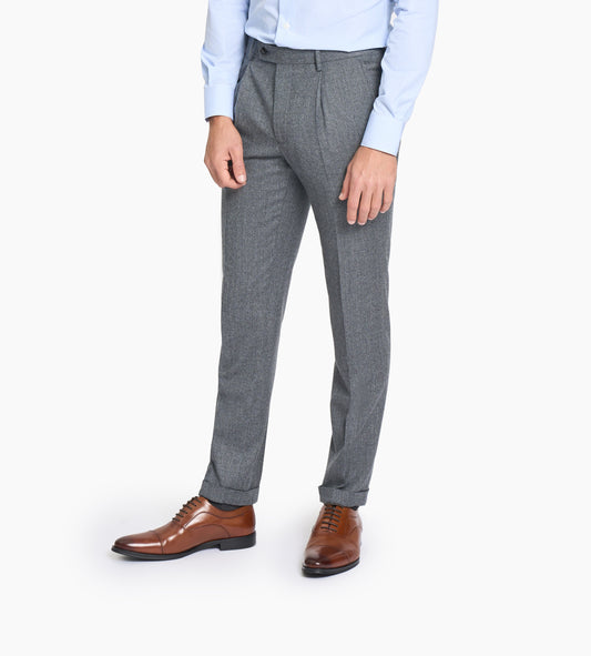 Steel Grey Flannel Custom Trouser