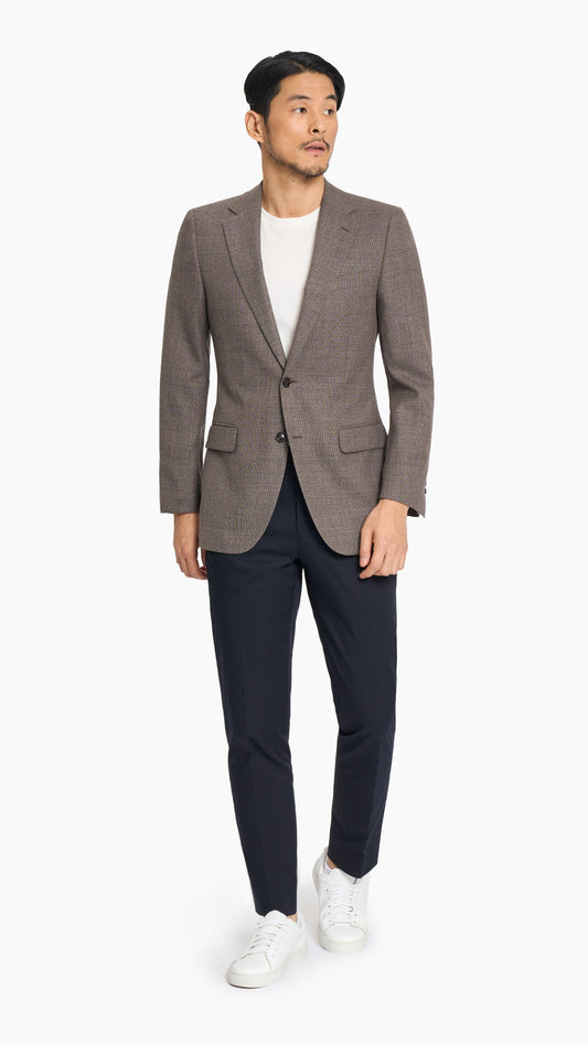 Reda Brown Basket Weave Custom Jacket
