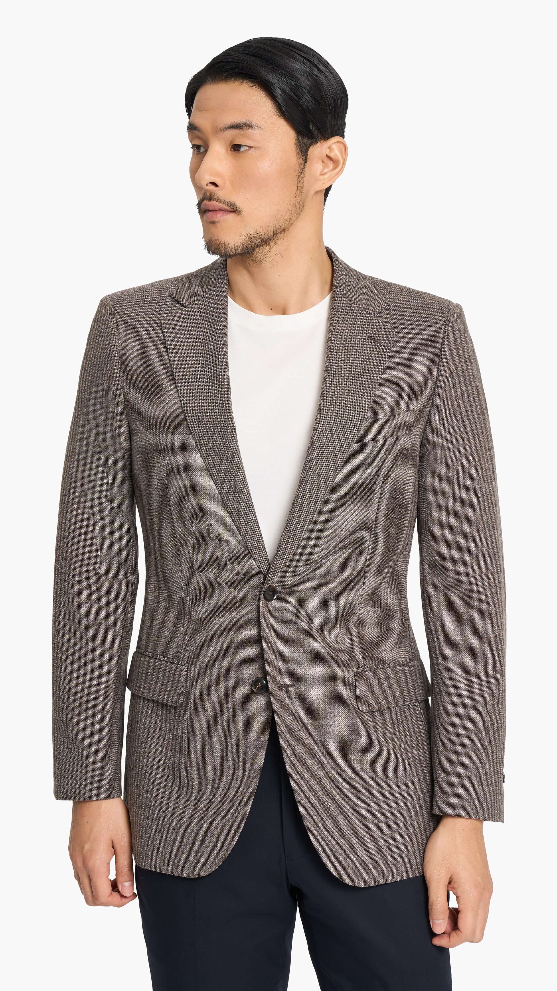 Reda Brown Basket Weave Custom Jacket