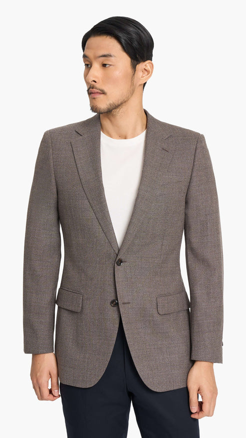 Reda Brown Basket Weave Custom Jacket