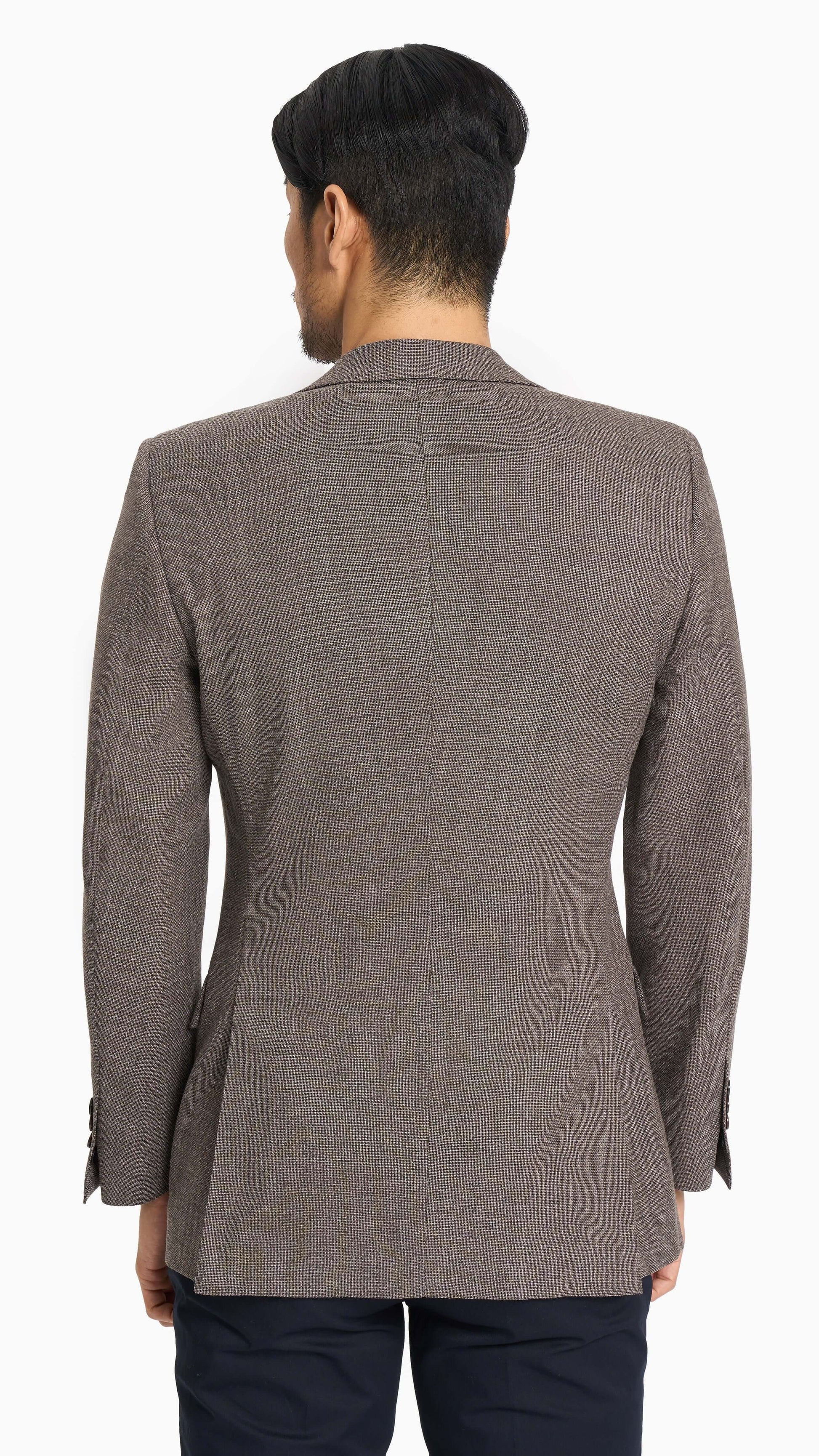Reda Brown Basket Weave Custom Jacket