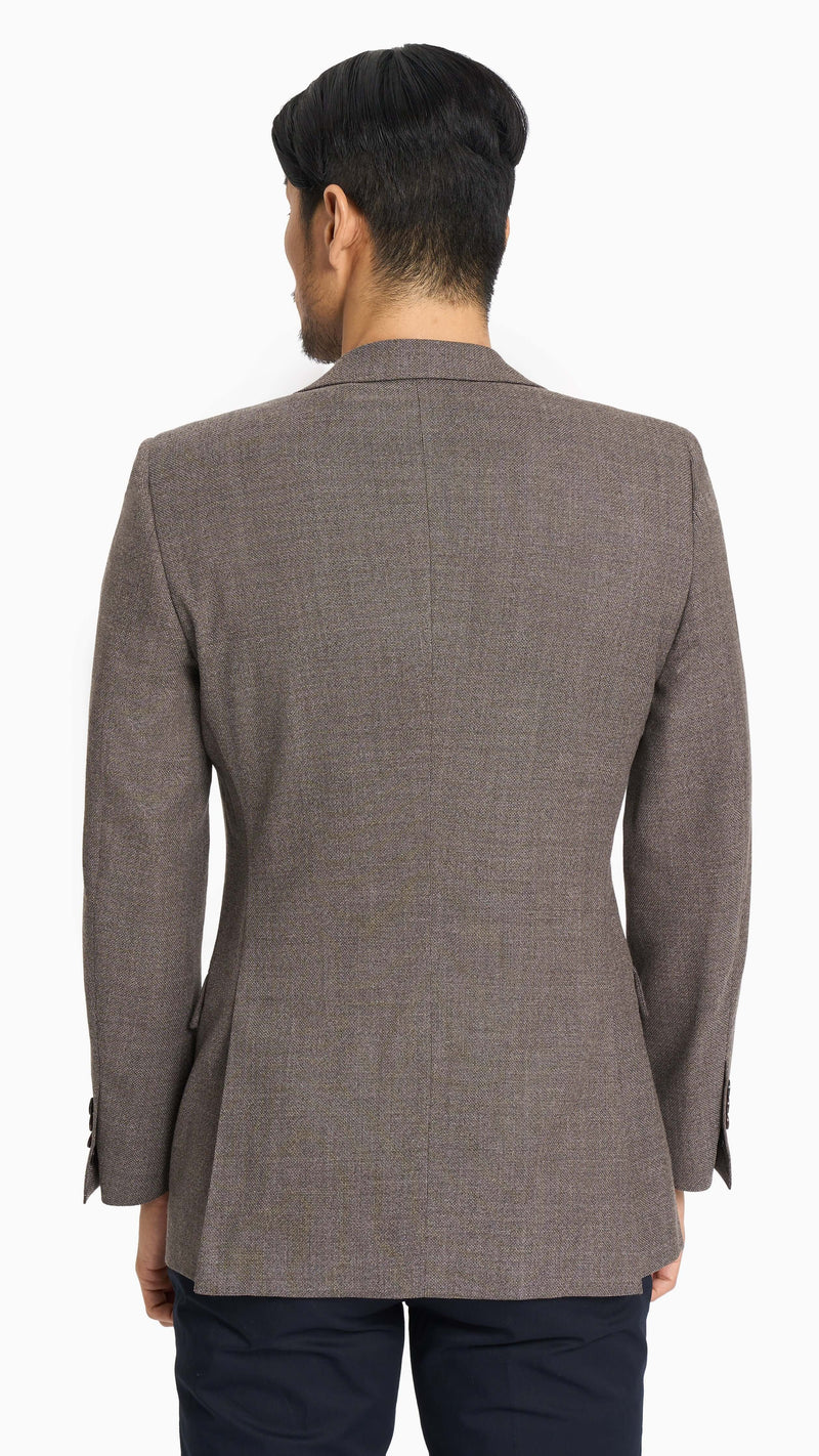 Reda Brown Basket Weave Custom Jacket