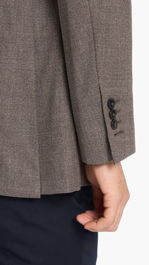 Reda Brown Basket Weave Custom Jacket