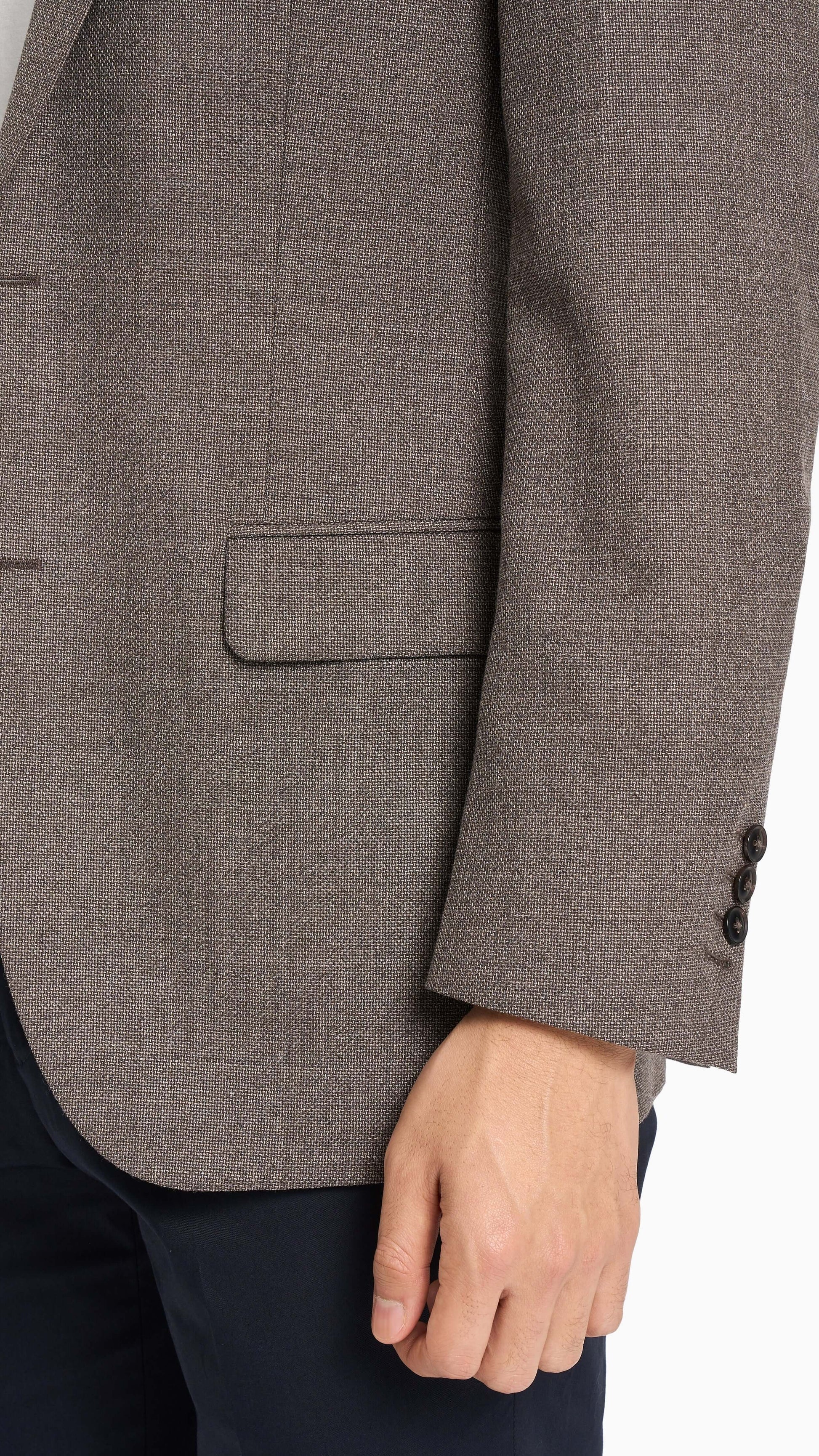Reda Brown Basket Weave Custom Jacket