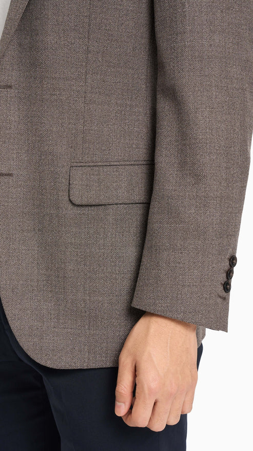 Reda Brown Basket Weave Custom Jacket