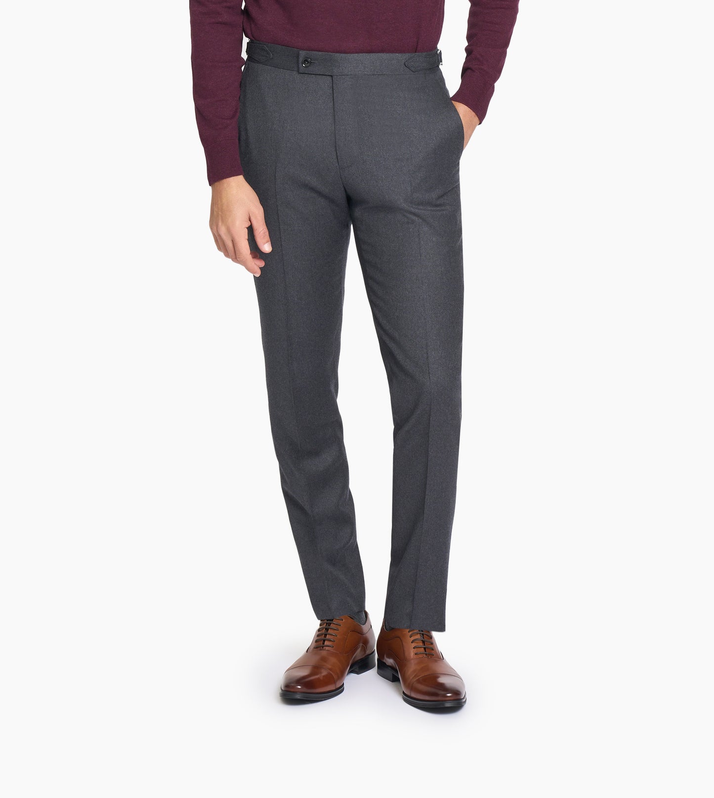 Charcoal Grey Flannel Custom Trouser