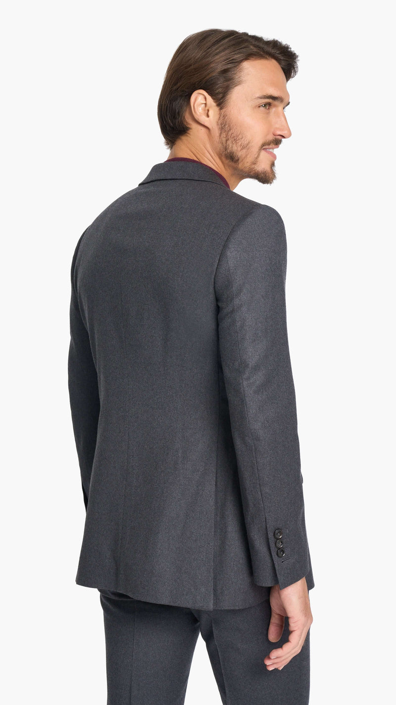 Reda Charcoal Grey Flannel Custom Suit