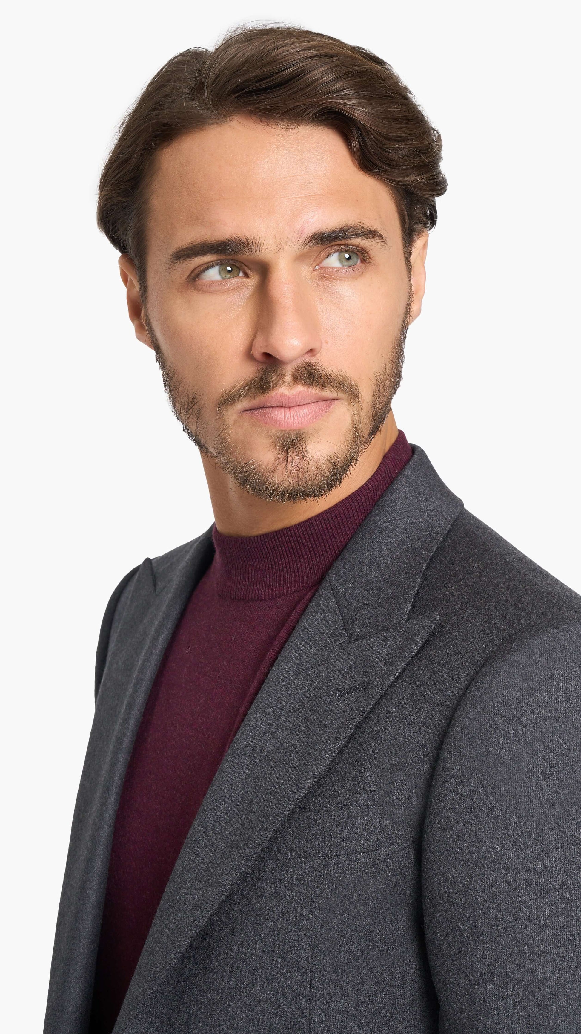 Reda Charcoal Grey Flannel Custom Suit