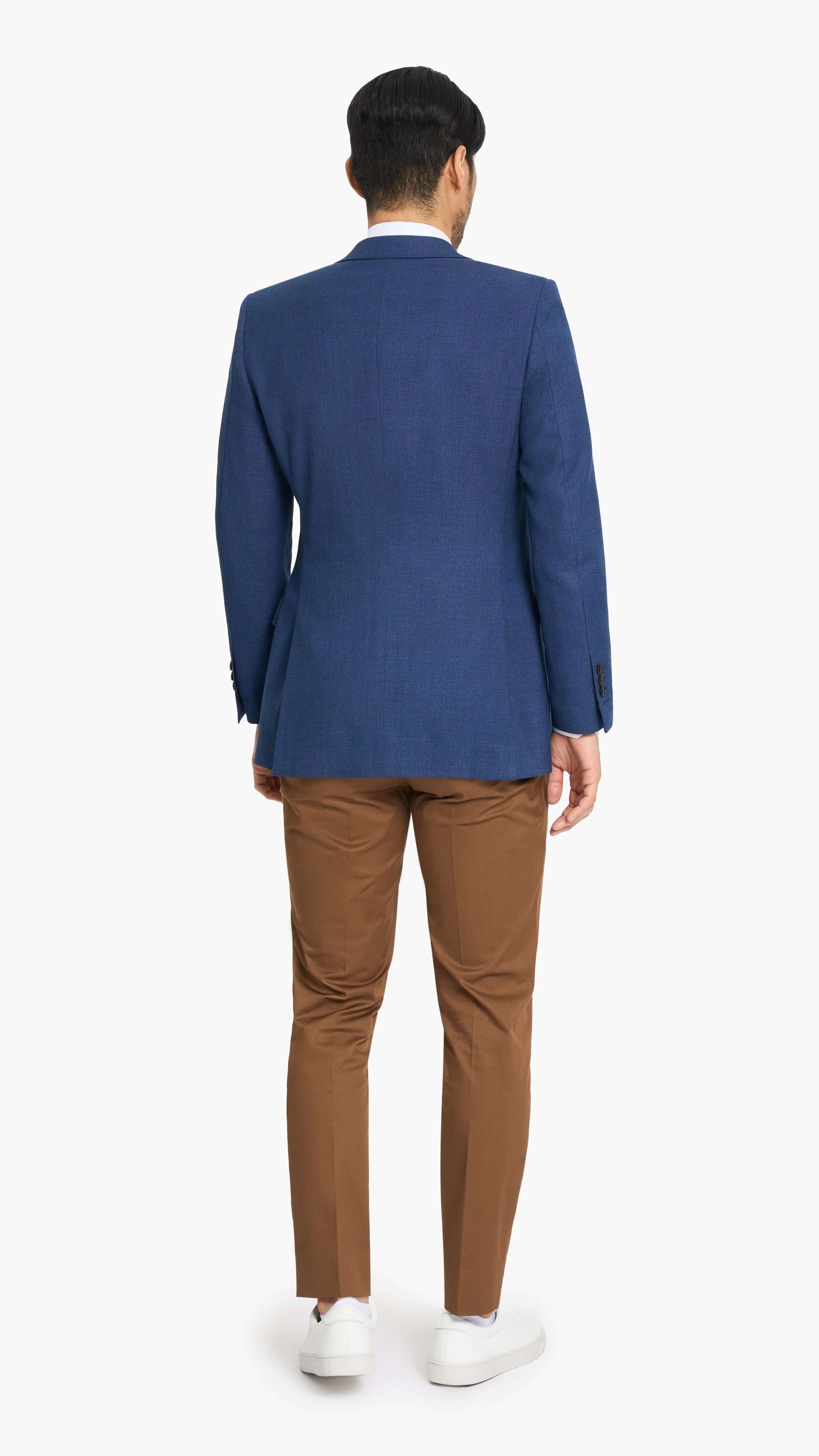 Reda Royal Blue Basket Weave Custom Jacket