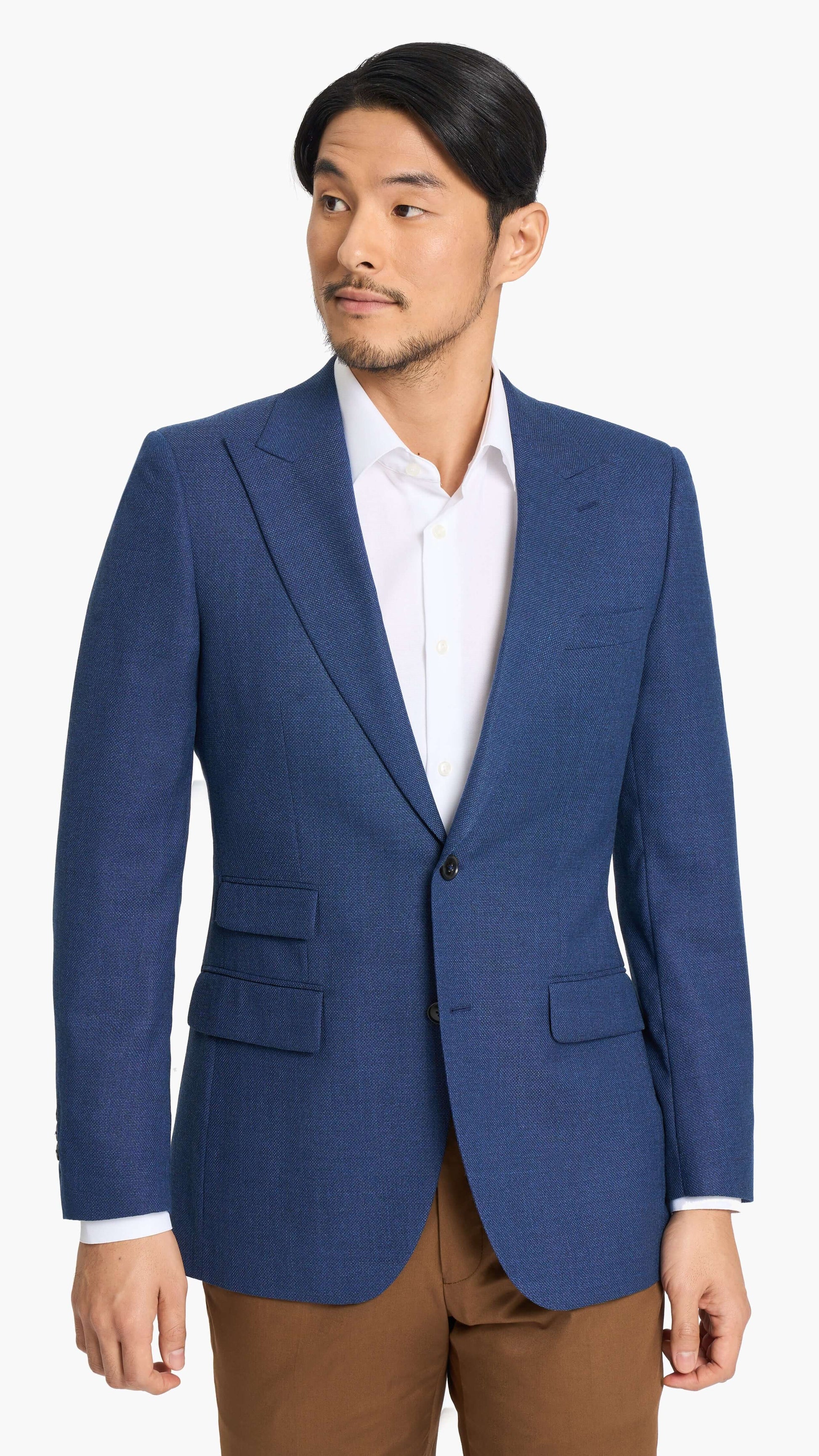 Reda Royal Blue Basket Weave Custom Jacket