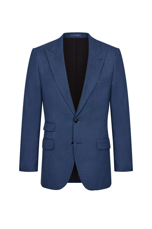 Reda Royal Blue Basket Weave Custom Jacket