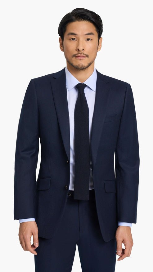 Reda Midnight Blue Flannel Custom Jacket