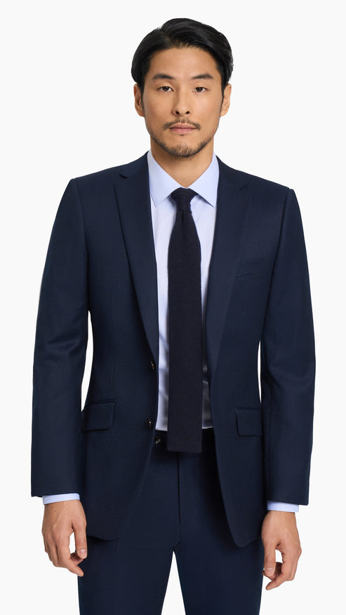 Reda Midnight Blue Flannel Custom Jacket