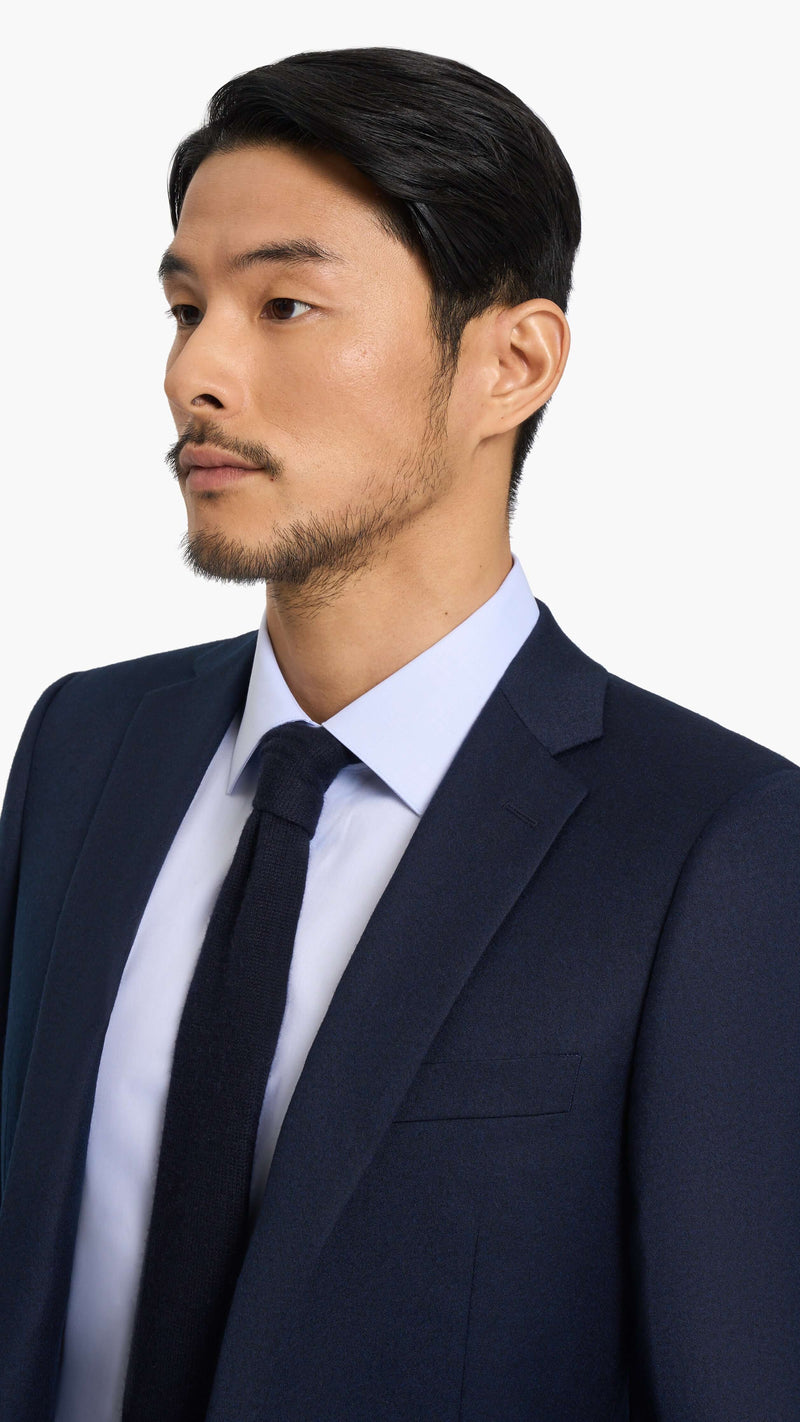 Reda Midnight Blue Flannel Custom Jacket