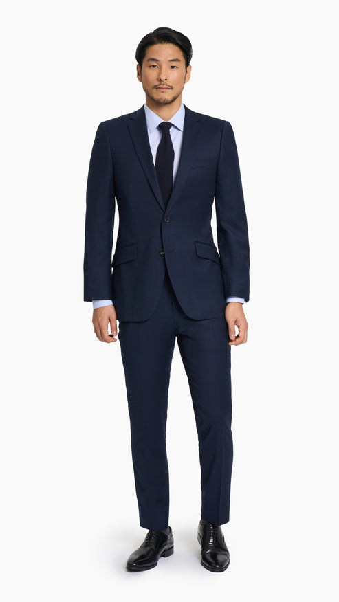 Midnight Blue Flannel Suit