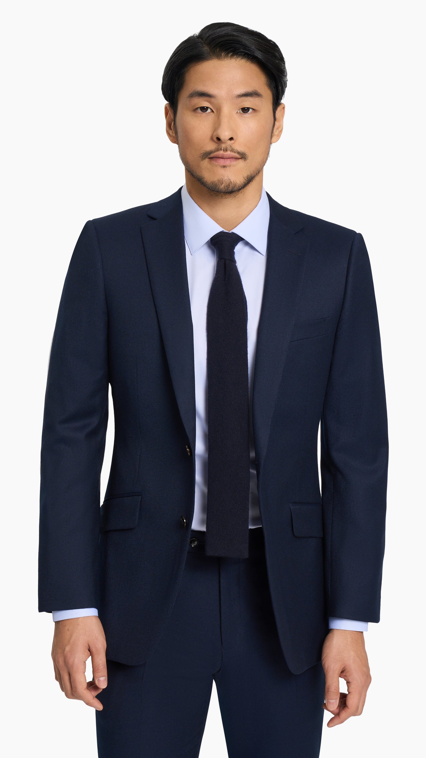 Midnight Blue Flannel Suit