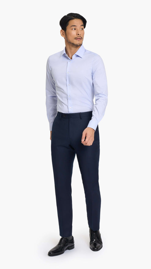 Reda Midnight Blue Flannel Custom Trouser