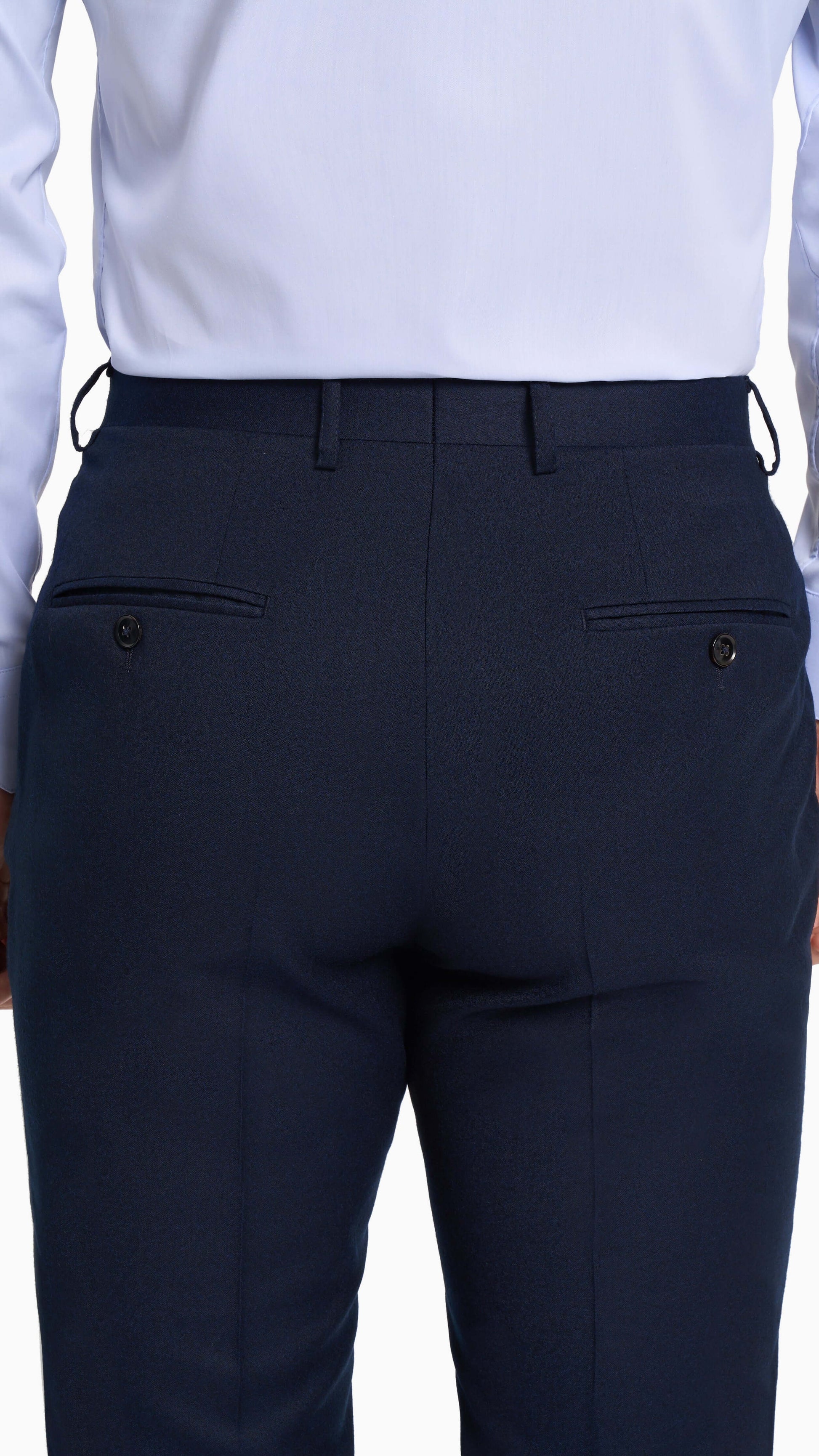 Reda Midnight Blue Flannel Custom Trouser