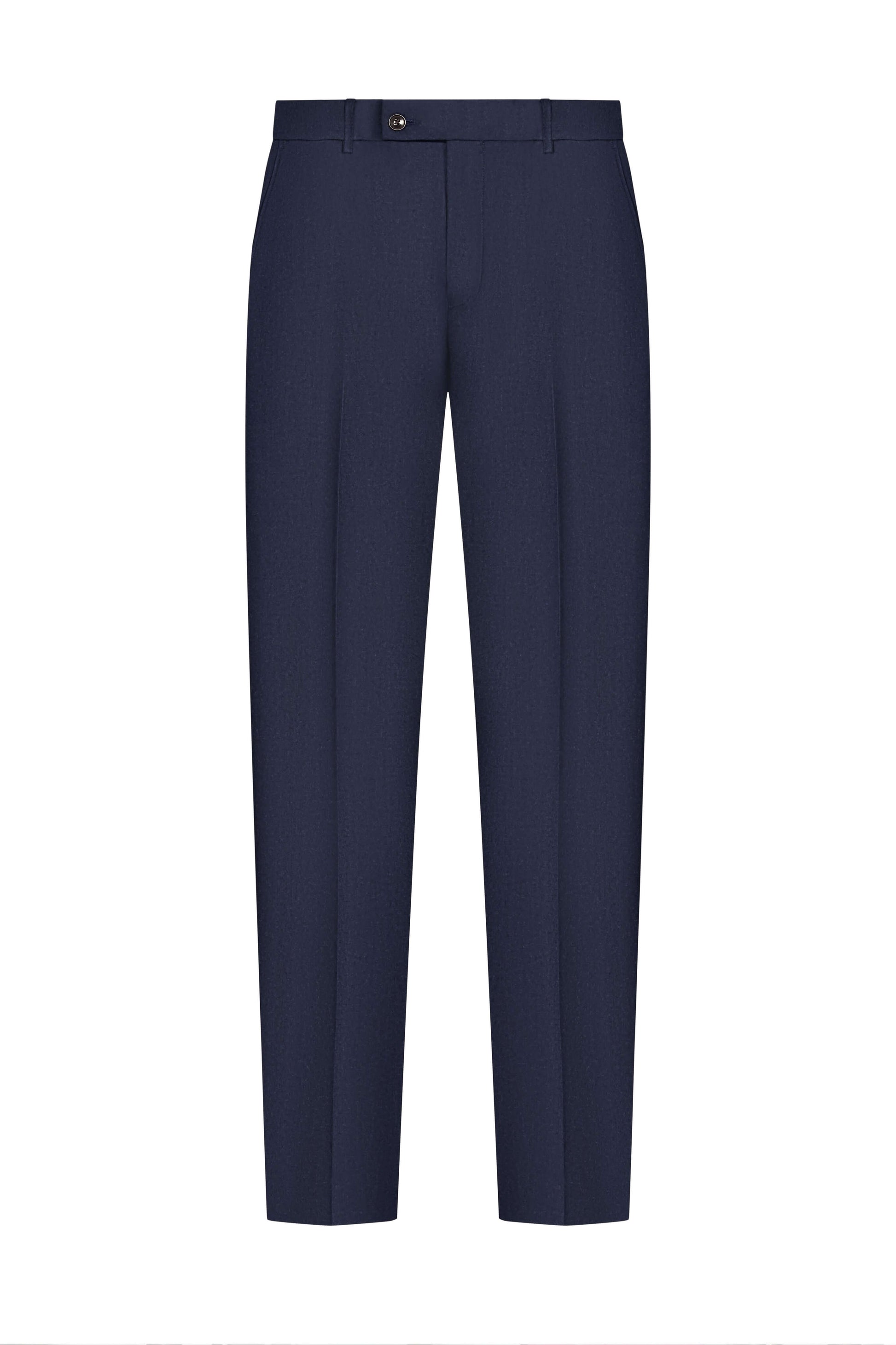 Reda Midnight Blue Flannel Custom Trouser