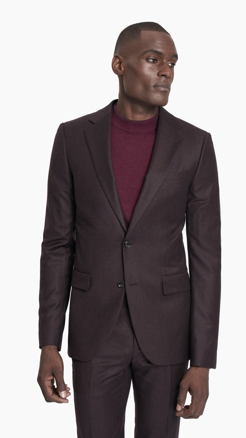Reda Merlot Flannel Custom Suit