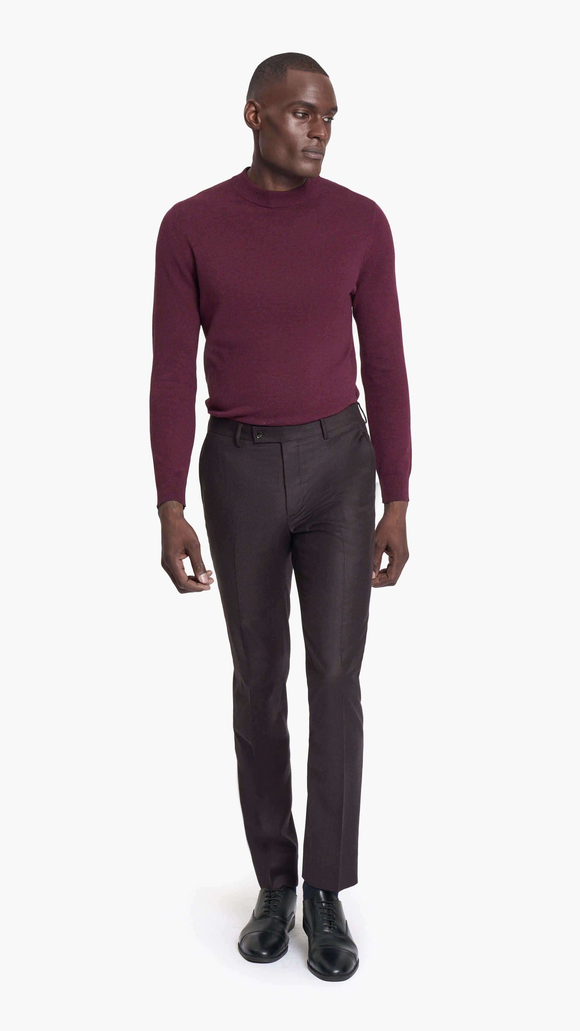 Reda Merlot Flannel Custom Trouser
