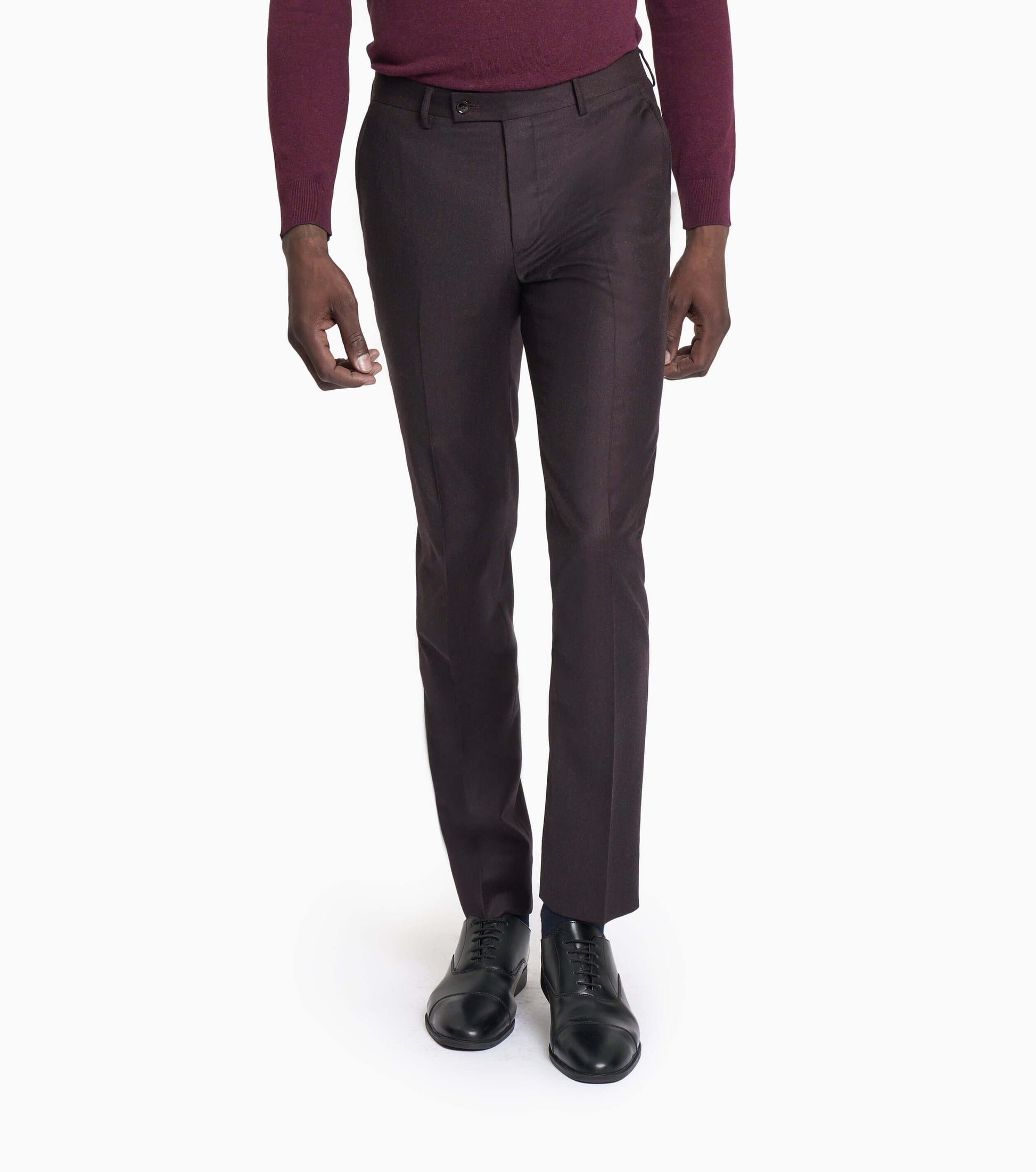 Reda Merlot Flannel Custom Trouser