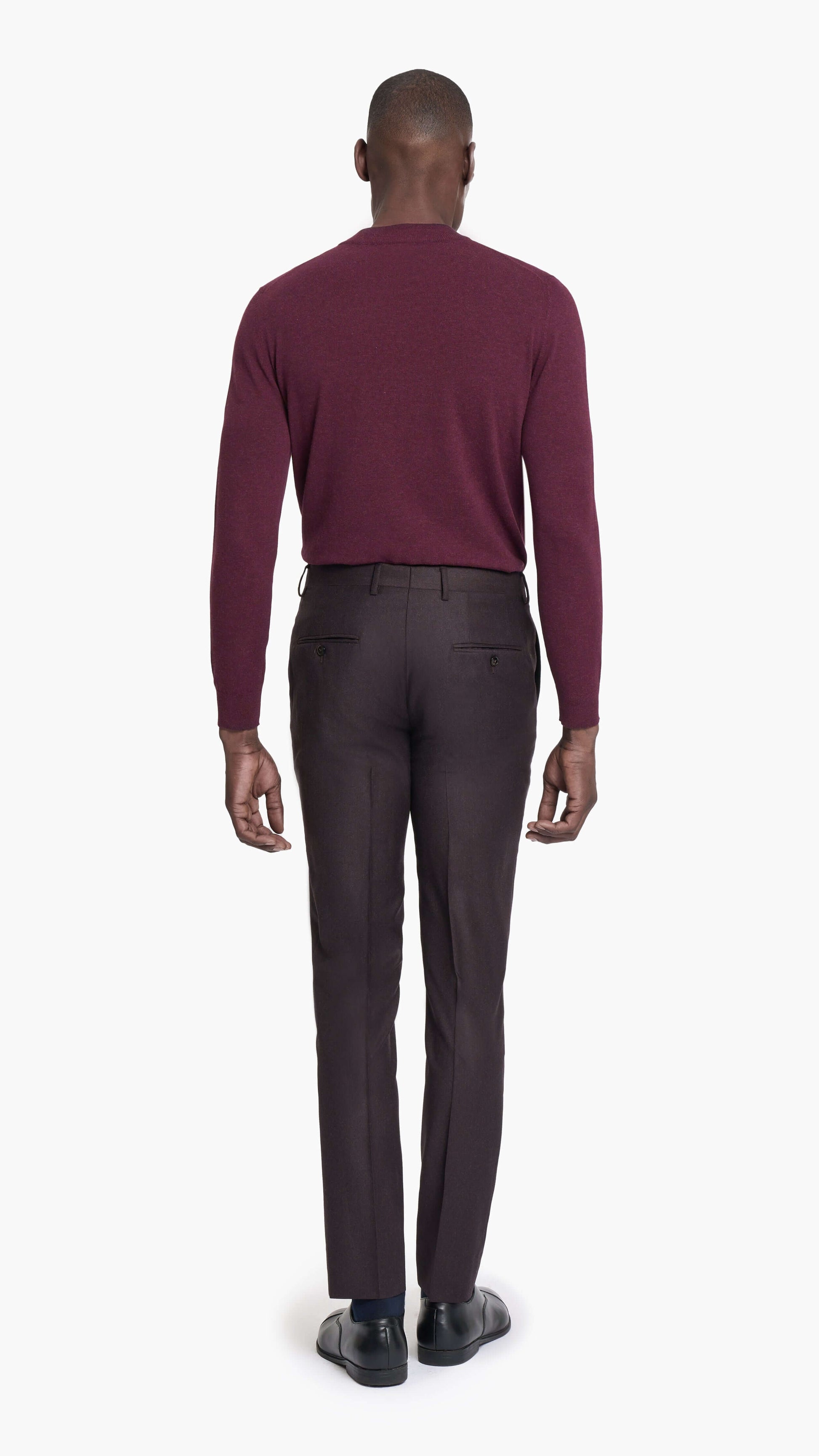 Reda Merlot Flannel Custom Trouser