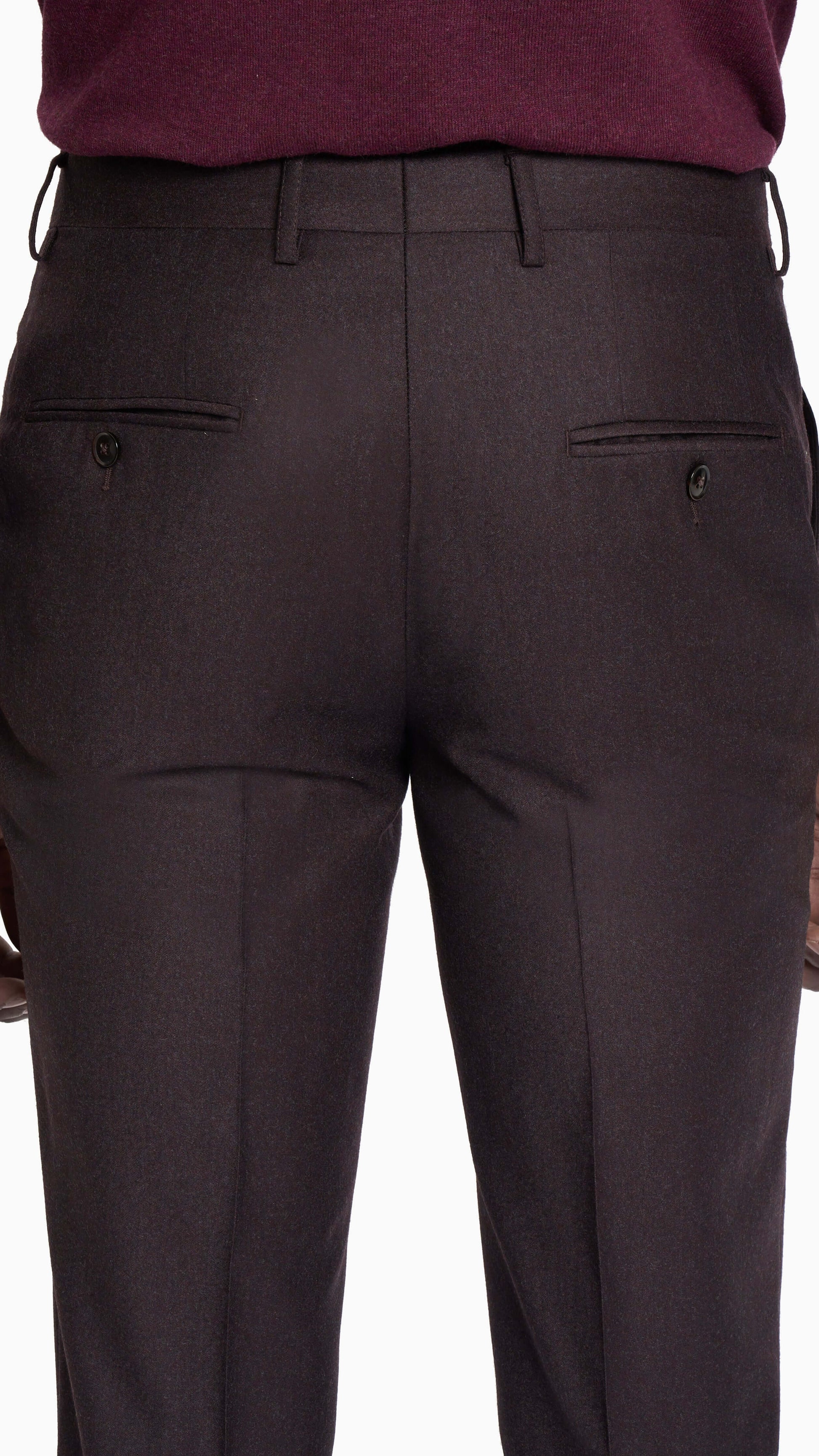 Reda Merlot Flannel Custom Trouser