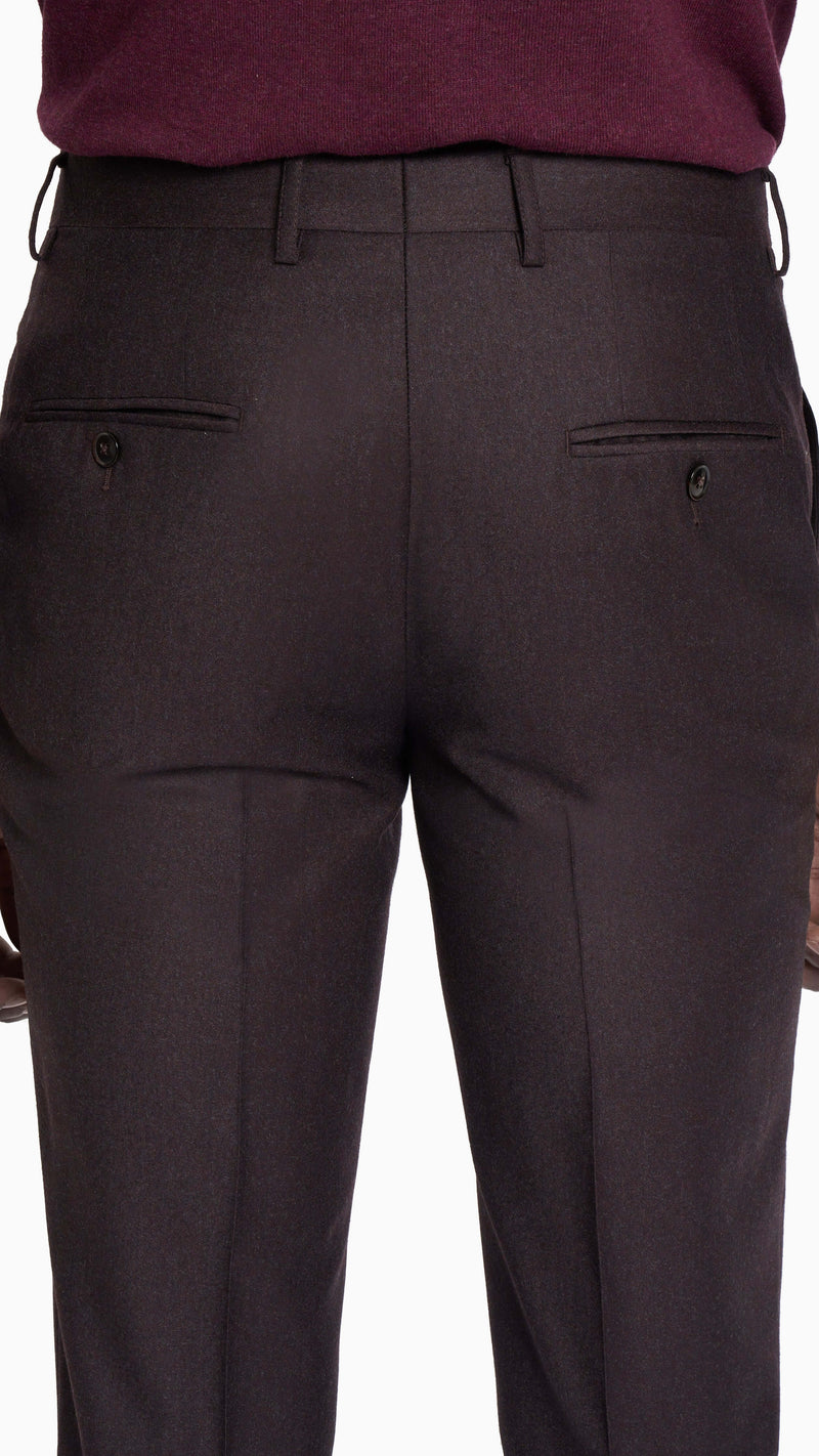 Reda Merlot Flannel Custom Trouser