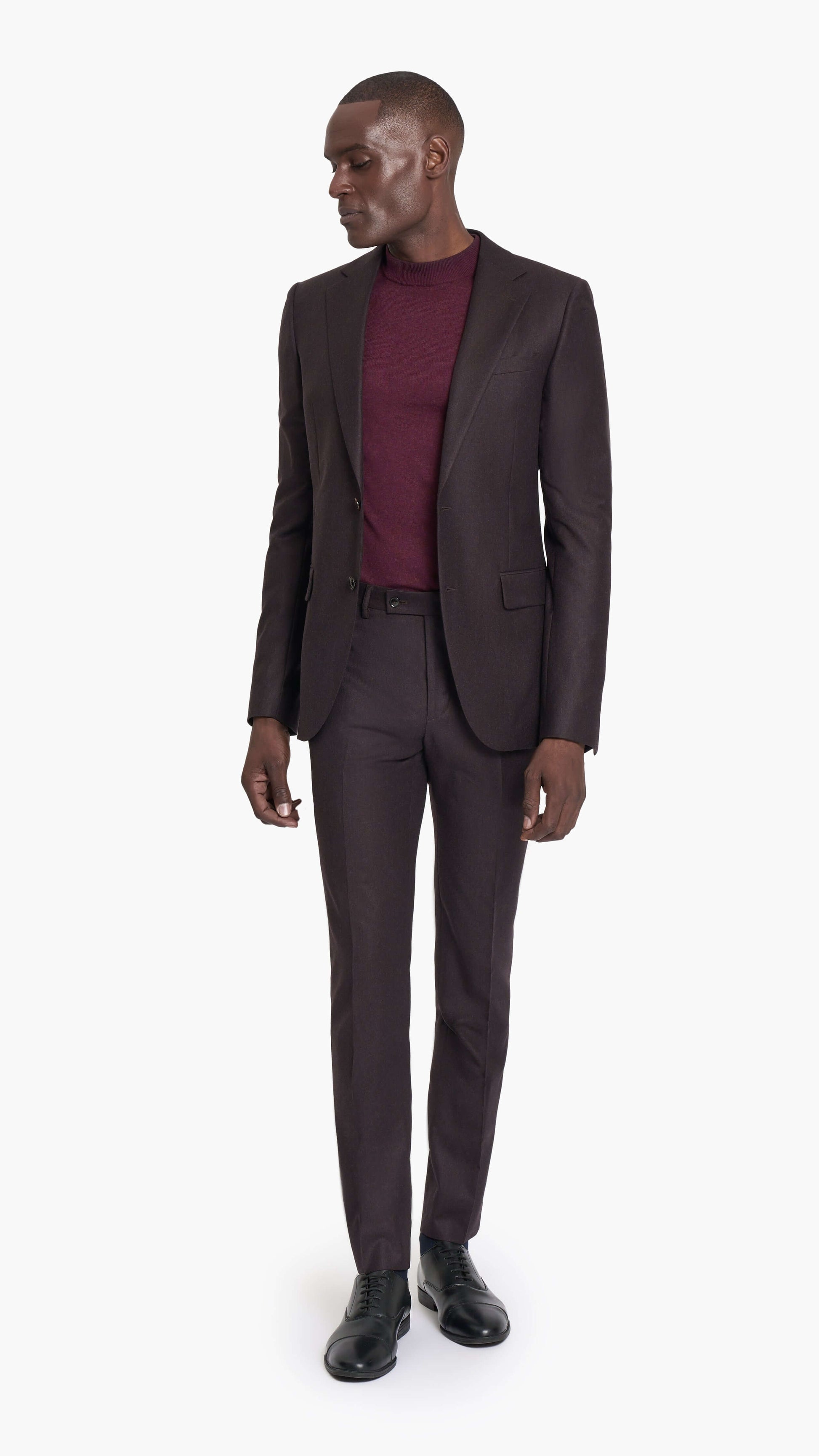 Reda Merlot Flannel Custom Trouser