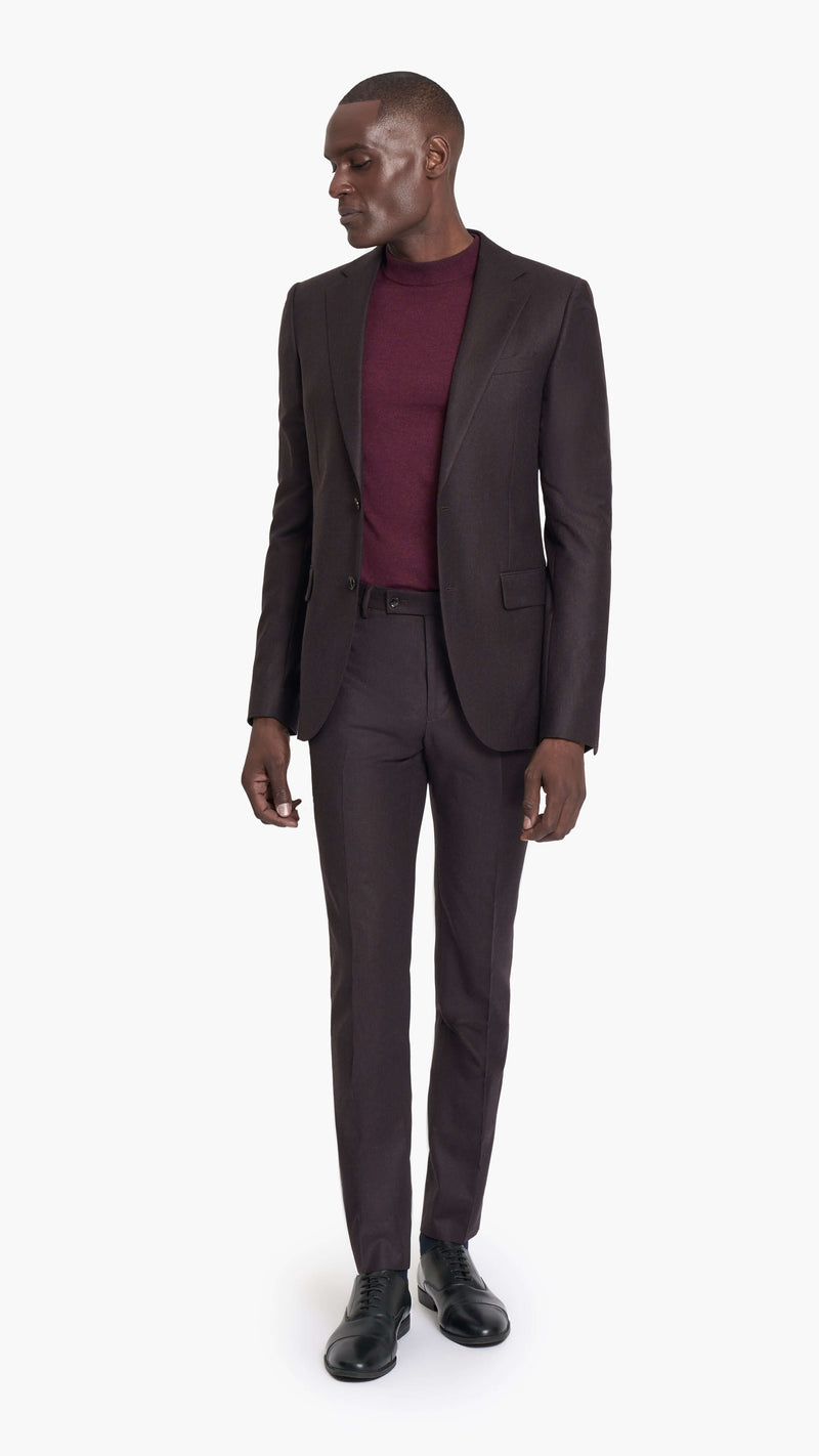 Reda Merlot Flannel Custom Trouser