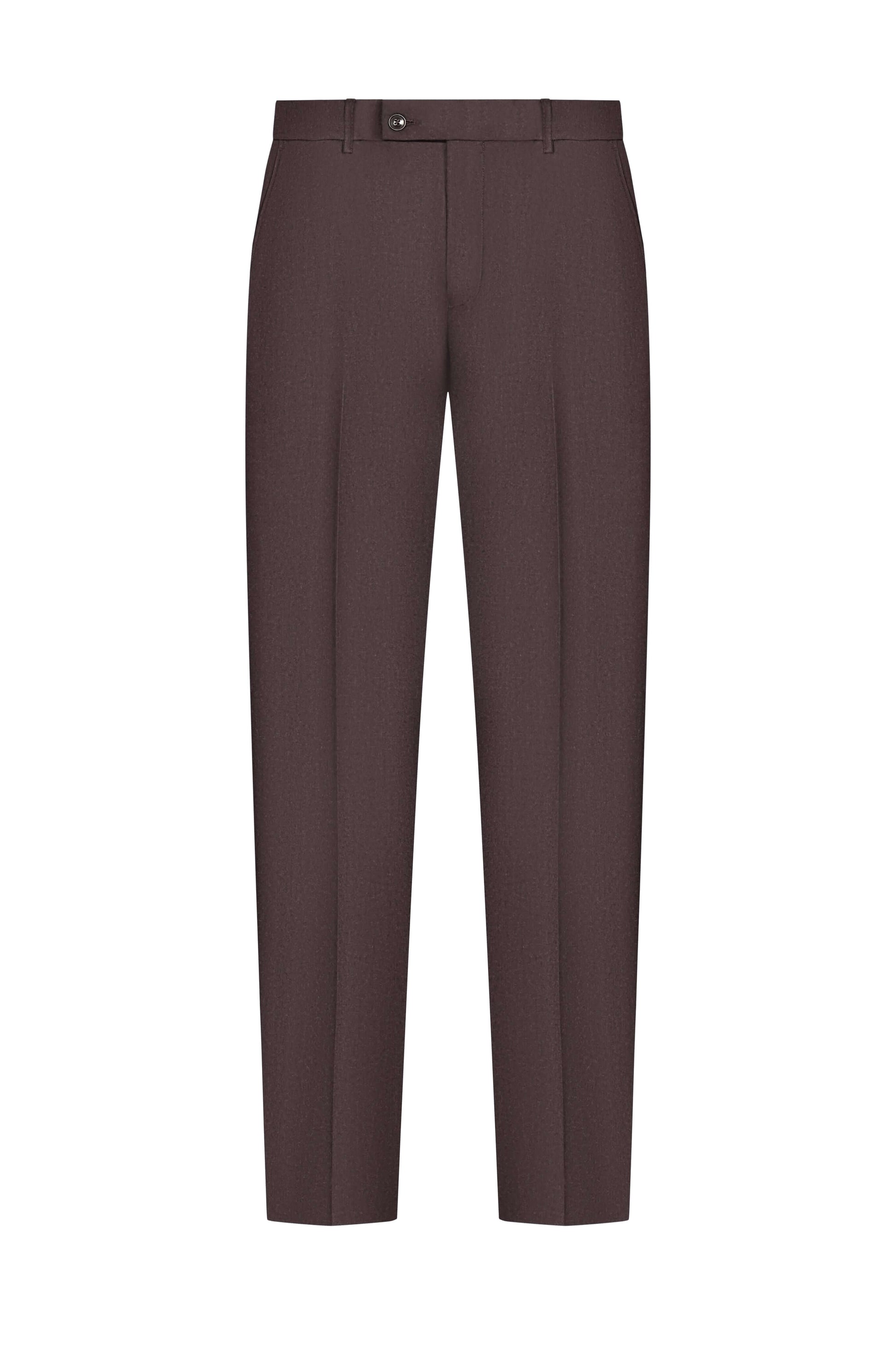 Reda Merlot Flannel Custom Trouser