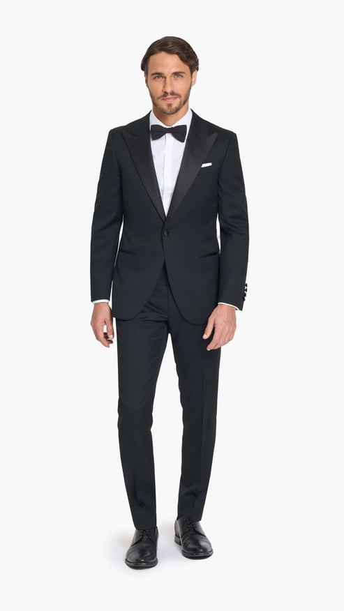 Reda Black Twill Custom Tuxedo Jacket