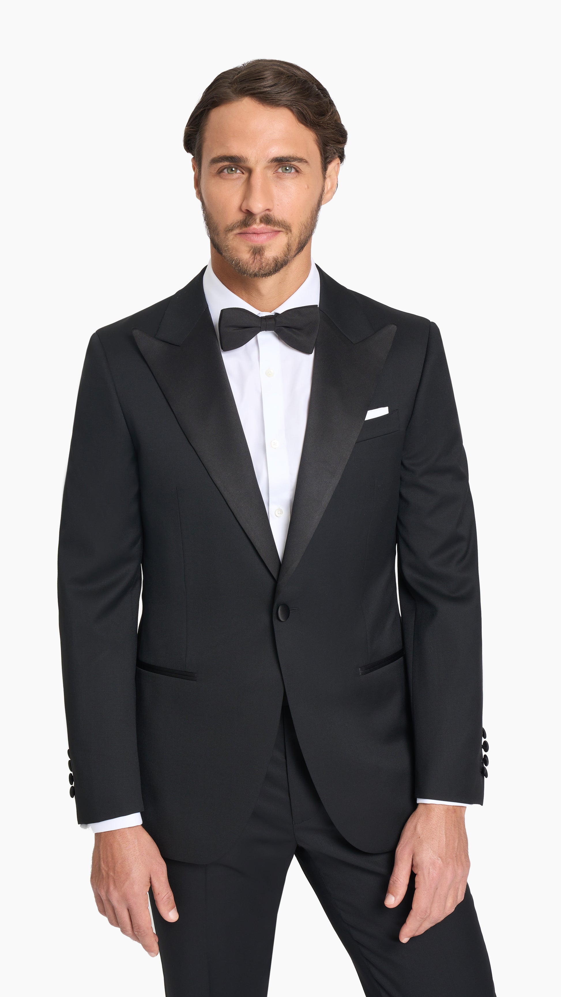 Black Twill Tuxedo Jacket