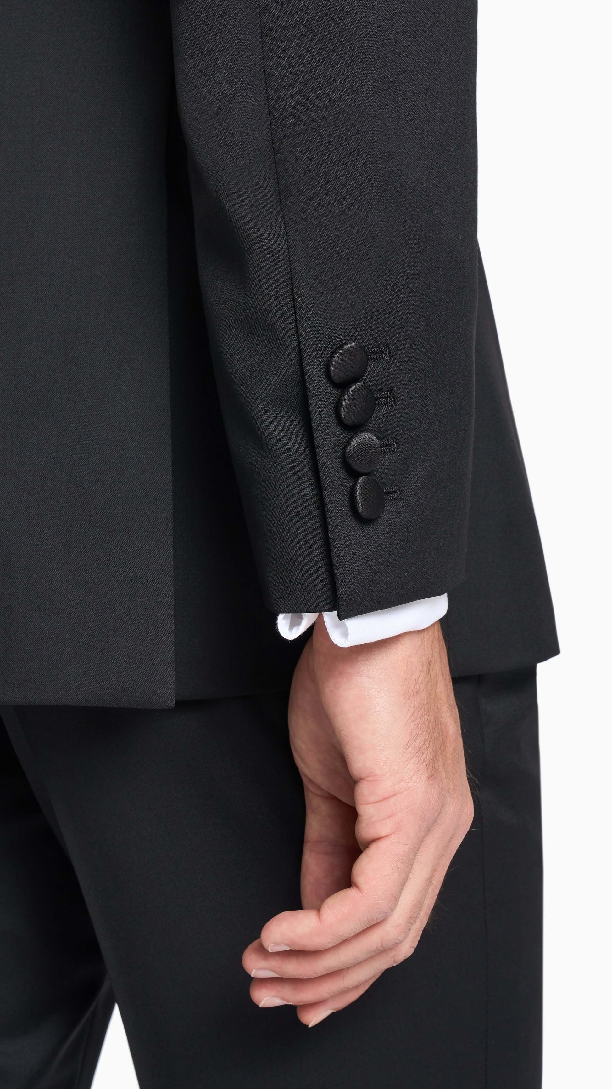 Reda Black Twill Custom Tuxedo Jacket