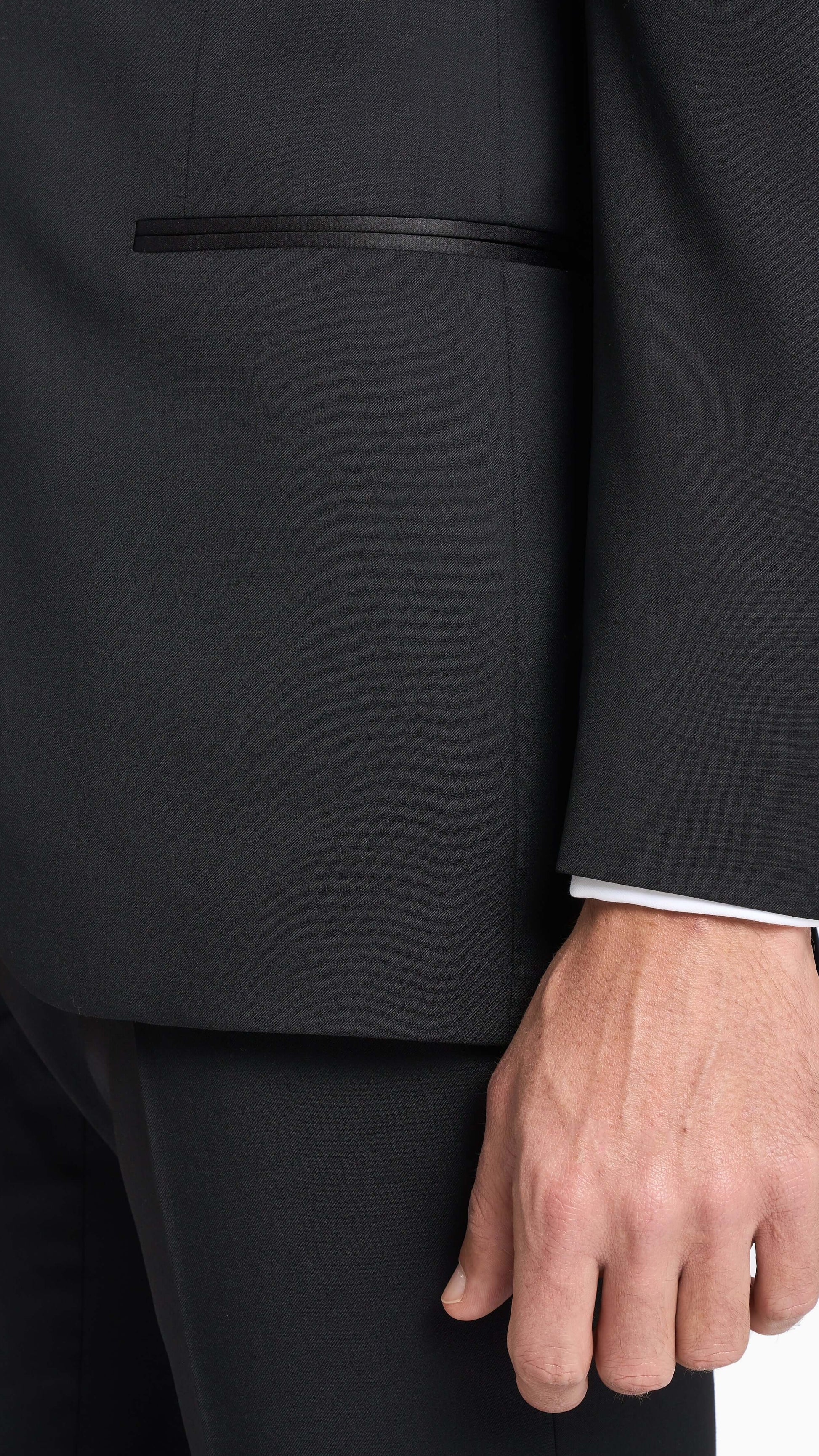 Reda Black Twill Custom Tuxedo Jacket