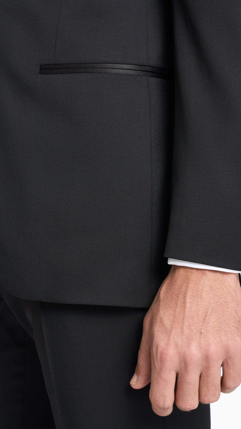Reda Black Twill Custom Tuxedo Jacket