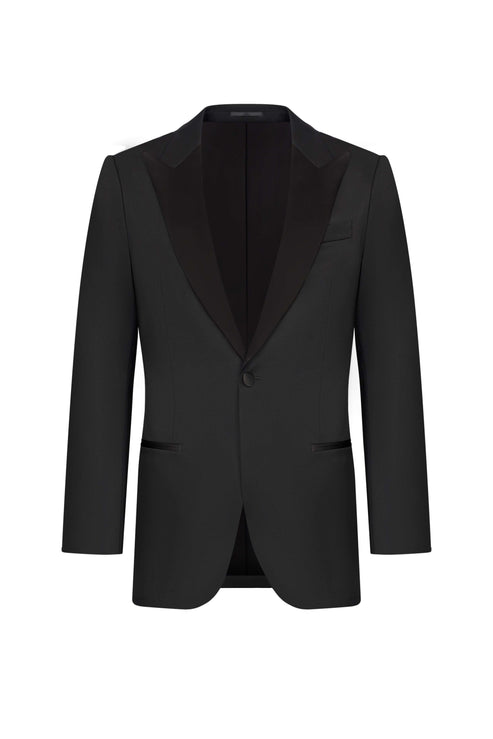 Reda Black Twill Custom Tuxedo Jacket