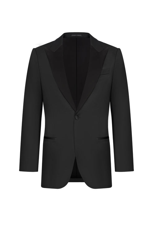 Reda Black Twill Custom Tuxedo Jacket